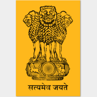 India / Vintage Look Flag Design Posters and Art