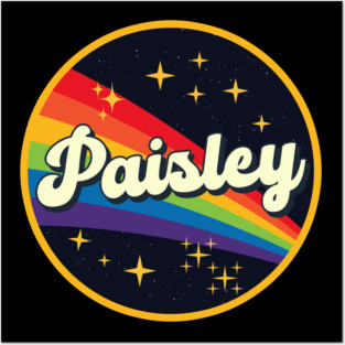Paisley // Rainbow In Space Vintage Style Posters and Art