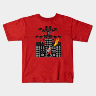 Fury Road Guitar Doof Warrior Kids T-Shirt