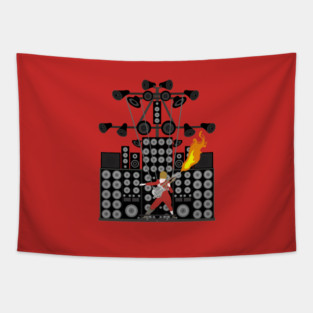 Fury Road Guitar Doof Warrior Tapestry