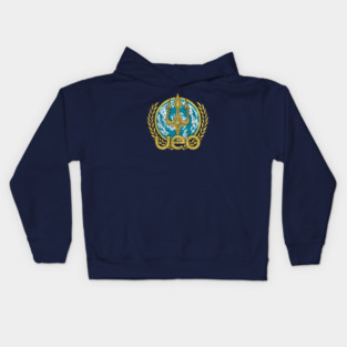 United Earth Oceans Vintage Emblem Kids Hoodie