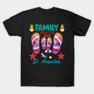 St. Augustine Florida Vacation 2022 Flip Flops Family Group T-Shirt