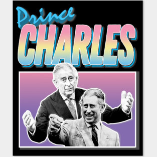 Prince Charles Laughing Graphic Design 90s Style Hipster Statement Tee Posters and Art