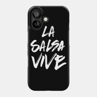 La salsa vive - white grunge Phone Case