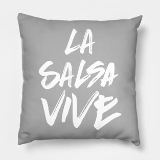 La salsa vive - white grunge Pillow