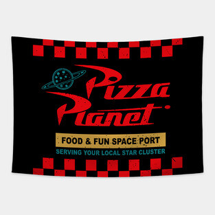 Pizza Planet Color Tapestry