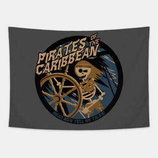 Pirates of the Caribbean (brown and blue) Tapestry