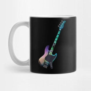 Northern Lights Bass Guitar Mug