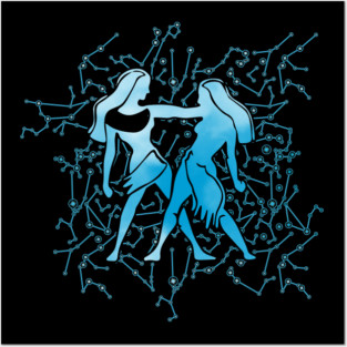 Gemini Zodiac Sign Air Element Posters and Art