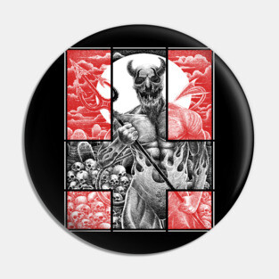 Gothic Cross Satan Pin