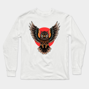 brave owl tattoo Long Sleeve T-Shirt