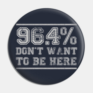 96.4% Don't want to be here Pin