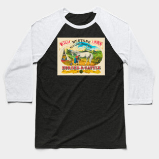 Mustang Liniment Advertising Poster Baseball T-Shirt
