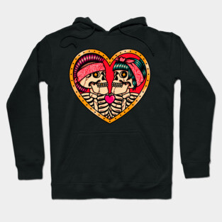 Punk love skull Hoodie