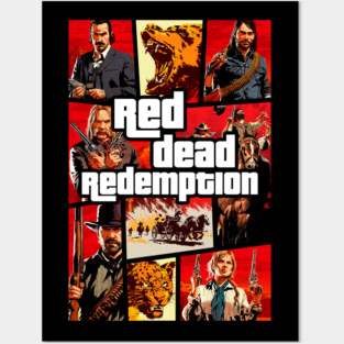 Red Theft Redemption Posters and Art