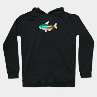 Neon Tetra Fish Hoodie