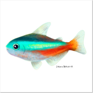 Neon Tetra Fish Posters and Art