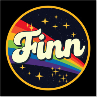 Finn // Rainbow In Space Vintage Style Posters and Art