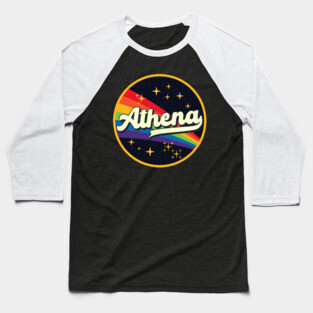 Athena // Rainbow In Space Vintage Style Baseball T-Shirt