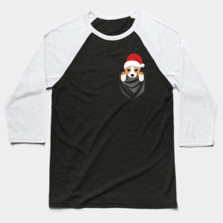Corgi Christmas Pocket Graphic Baseball T-Shirt