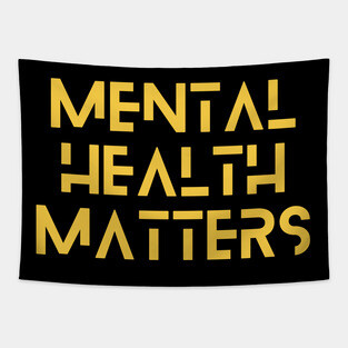 Mental Health Matters yellow block Tapestry