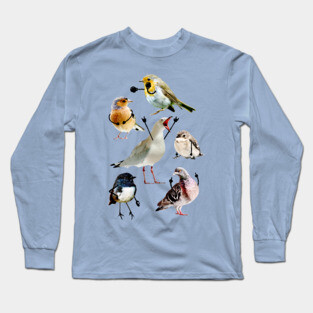 Birds with Arms Long Sleeve T-Shirt