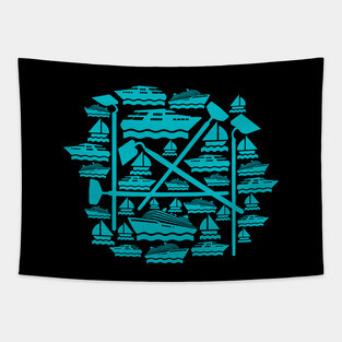 Boats & Hoes - funny Tapestry