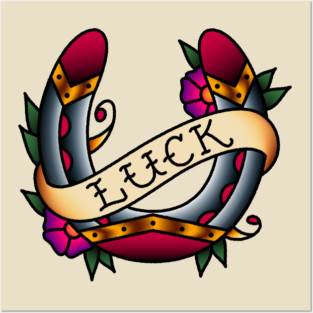 OldSalt American Traditional Lucky Horseshoe Posters and Art