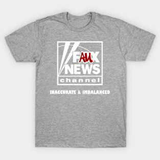 Faux News Channel White Logo T-Shirt
