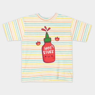 Cute Hot Stuff Spicy Chili Sauce Bottle Kids T-Shirt