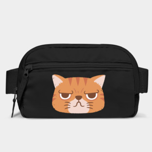 Funny Orange Tabby Cat With Grumpy Face Bag