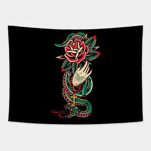 flower snake Tapestry
