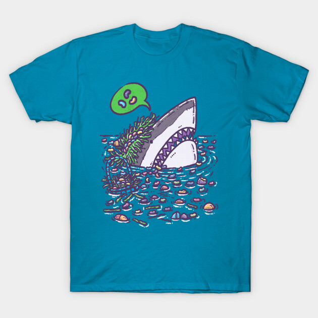 The Jelly Bean Easter Shark T-Shirt by nickv47