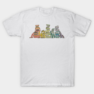 Rainbow of Books T-Shirt