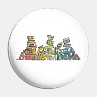 Rainbow of Books Pin