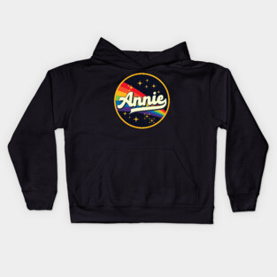 Annie // Rainbow In Space Vintage Style Kids Hoodie