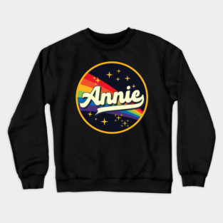 Annie // Rainbow In Space Vintage Style Crewneck Sweatshirt