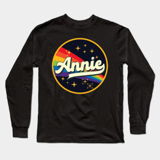 Annie // Rainbow In Space Vintage Style Long Sleeve T-Shirt