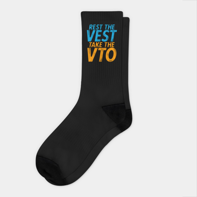 Rest The Vest Take The VTO Socks by belownormal