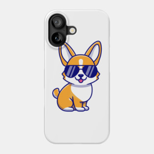 Cool Corgi Dog With Eyeglasses Phone Case