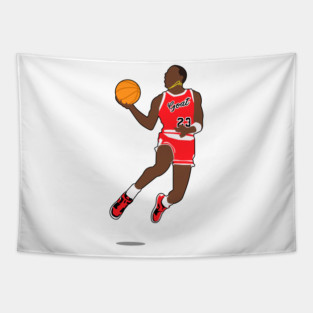 Michael Jordan Flying Vintage Tapestry