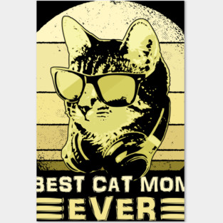 Best Cat Mom Ever Bling Posters and Art
