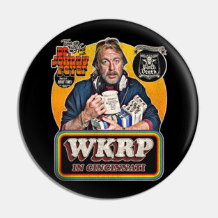Dr Johnny Fever at Drive Time WKRP in Cincinnati Pin