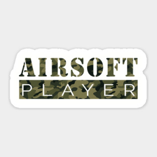 Airsoft Player (Camo Design) Sticker