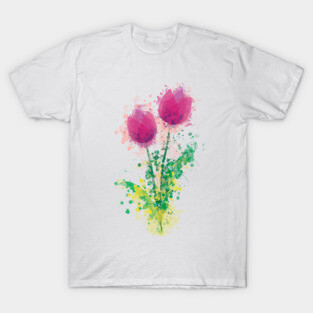 Watercolor Tulips T-Shirt