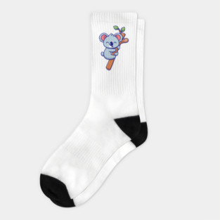 Cute Koala Hanging On Tree Socks