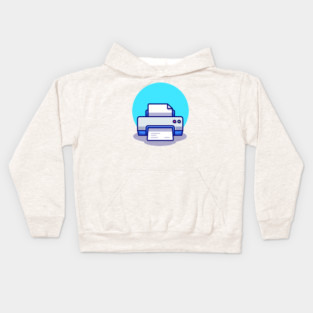 Printer With Paper Kids Hoodie