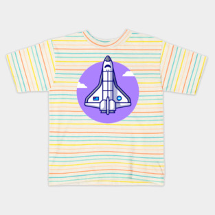Spaceship Plane Flying Kids T-Shirt