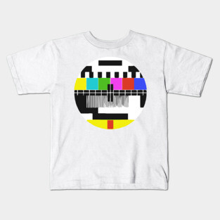 Funny Retro No Signal Retro TV Screen Kids T-Shirt