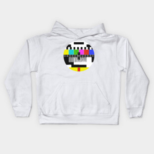 Funny Retro No Signal Retro TV Screen Kids Hoodie